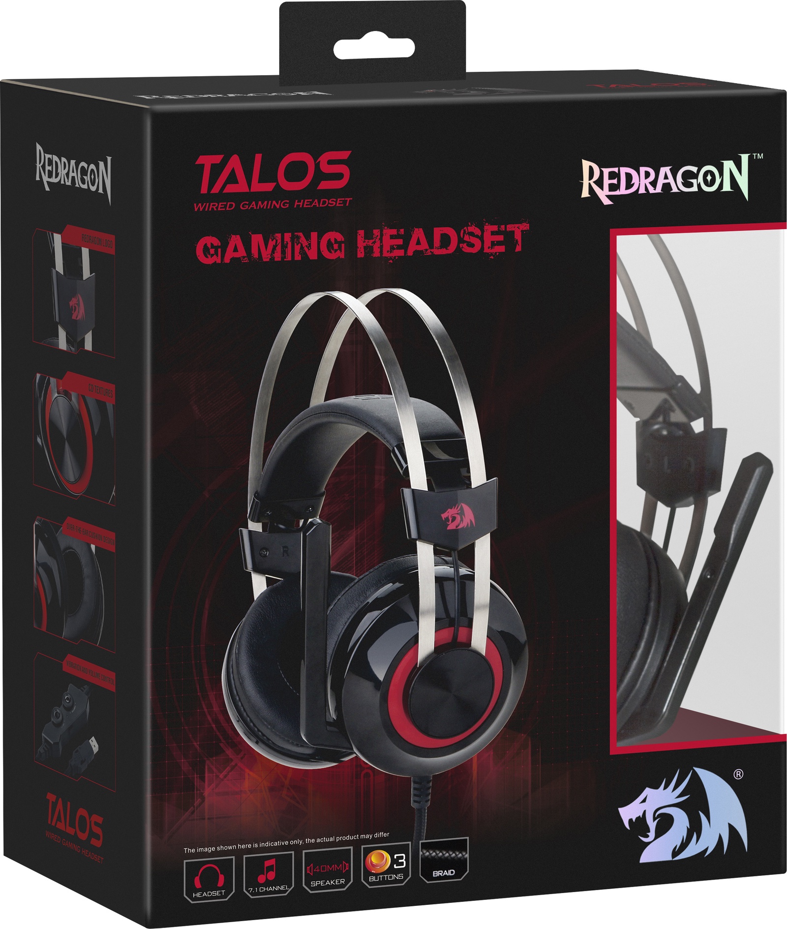 фото Игровые наушники  Talos объемный звук 7.1 кабель 1.8м Redragon