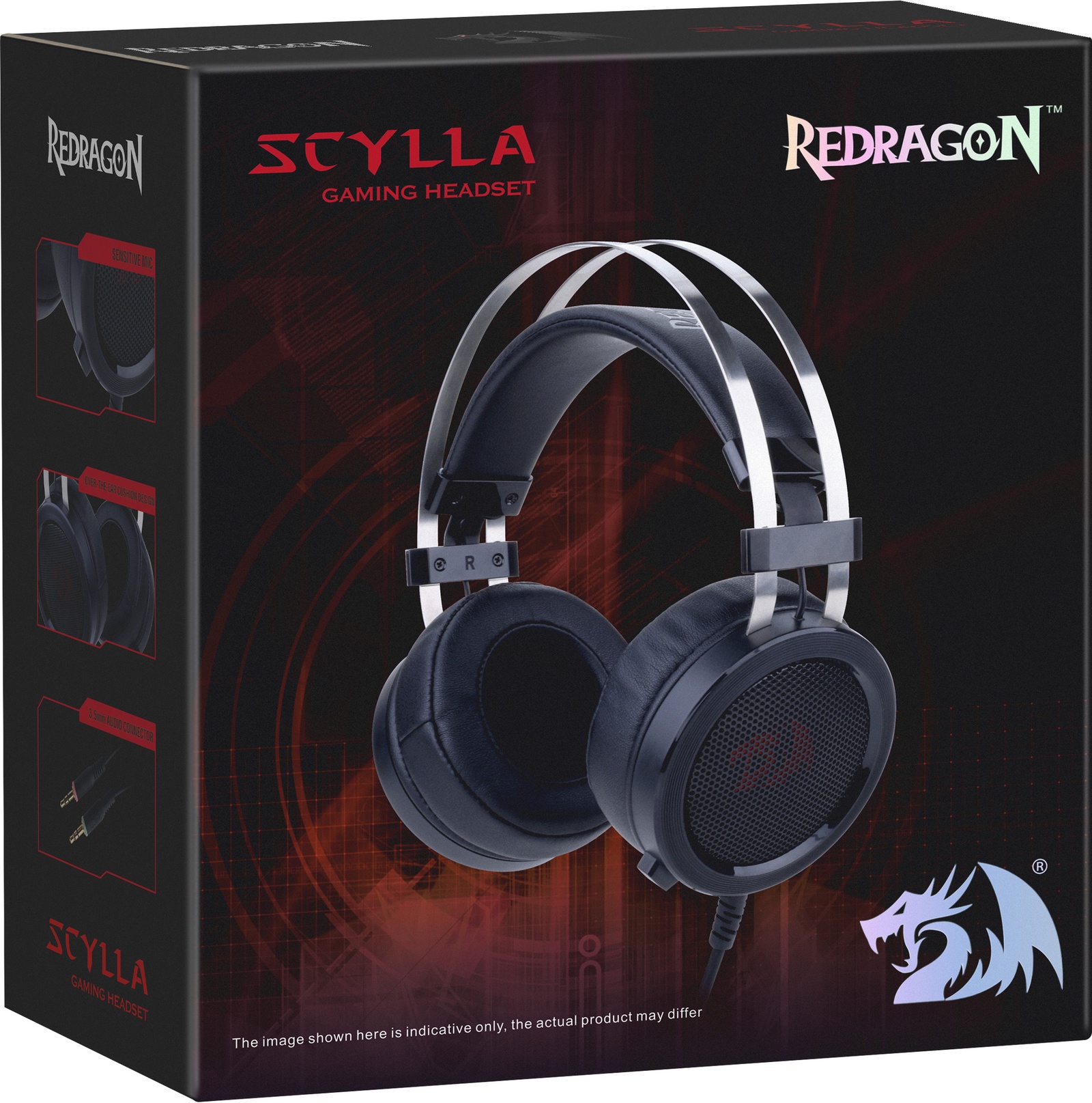 фото Игровая гарнитура Redragon Scylla черный+красный, кабель 2 м