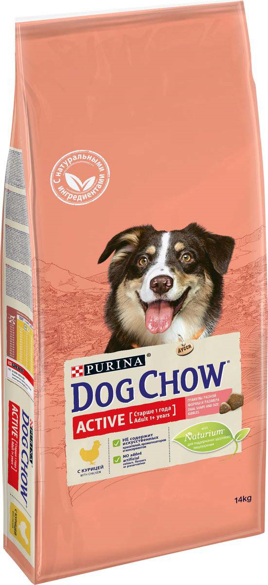 фото Корм сухой Dog Chow "Active" для активных взрослых собак, с курицей, 14 кг