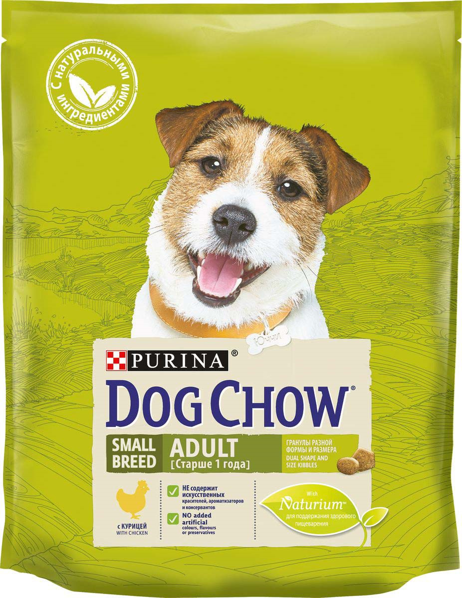 фото Корм сухой Dog Chow "Adult", для взрослых собак мелких пород, с курицей, 800 г