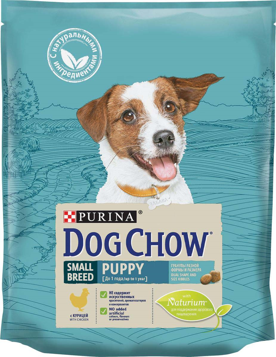 фото Корм сухой Dog Chow "Puppy", для щенков мелких пород, с курицей, 800 г