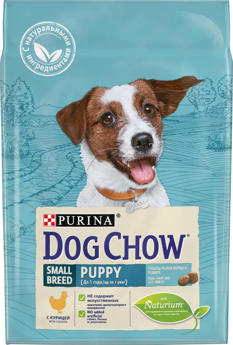 фото Корм сухой Dog Chow "Puppy", для щенков мелких пород, с курицей, 2,5 кг