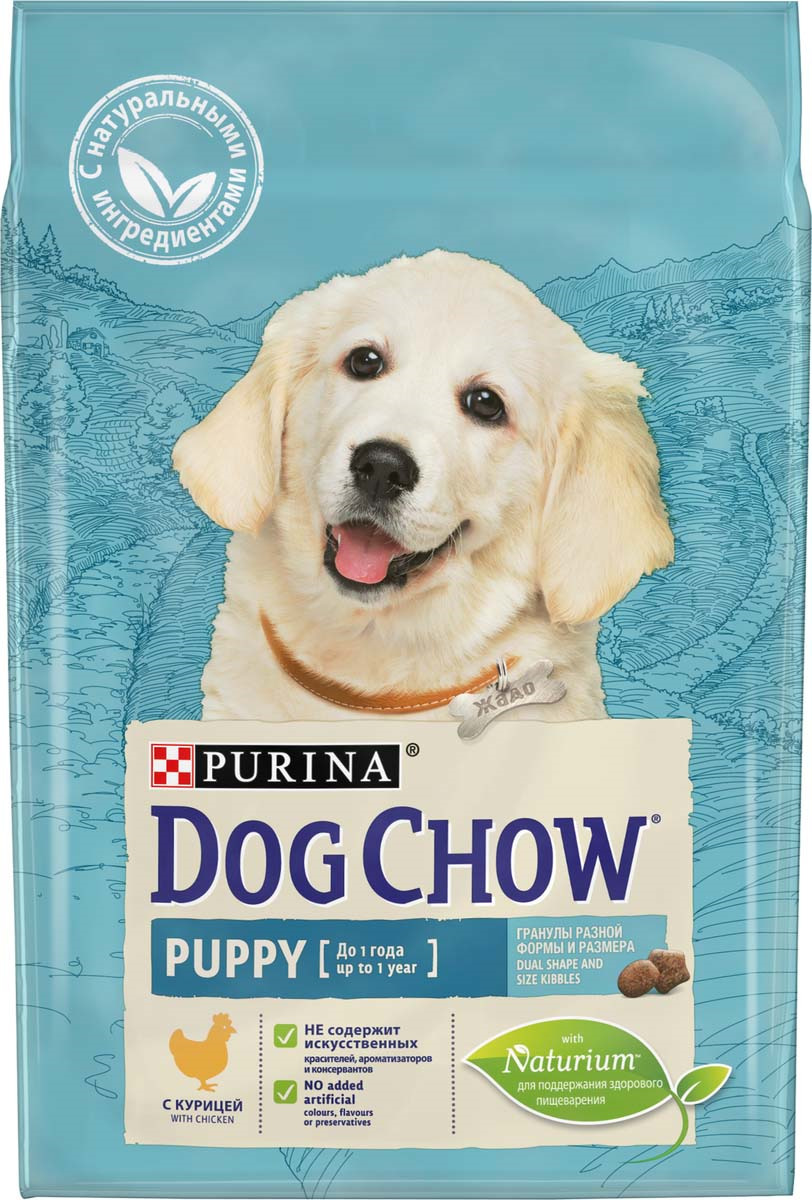 фото Корм сухой Dog Chow "Puppy" для щенков до 1 года, с курицей, 2,5 кг