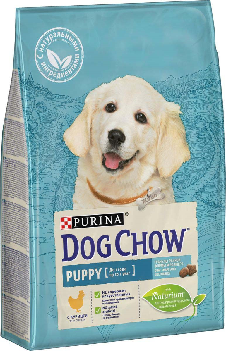 фото Корм сухой Dog Chow "Puppy" для щенков до 1 года, с курицей, 2,5 кг