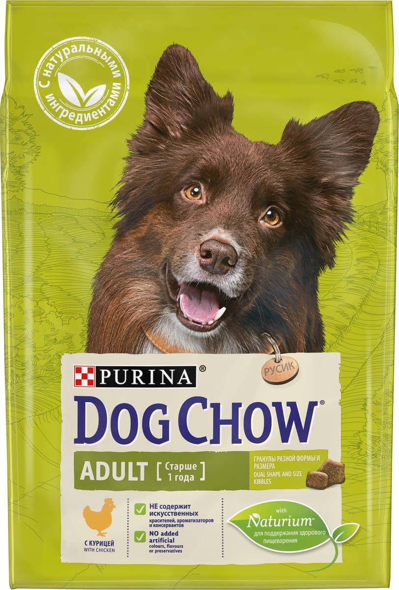 фото Корм сухой Dog Chow "Adul" для взрослых собак, с курицей, 2,5 кг