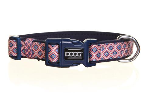 фото Ошейник для собак DOOG Collars Gromit, COLNRC-S, розовый, голубой, размер S (23-34 см)