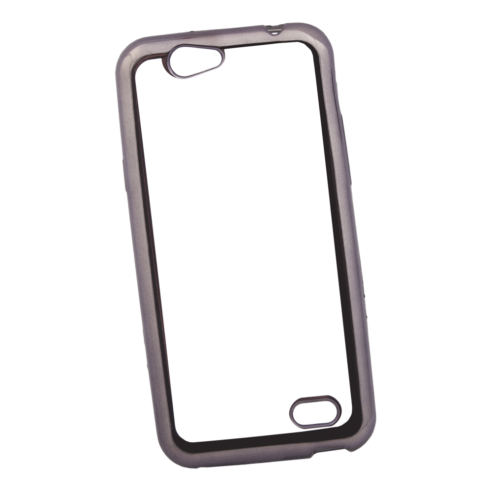 Чехол Liberty Project для ZTE Blade A465 TPU, 0L-00030926, прозрачный с черной хром рамкой