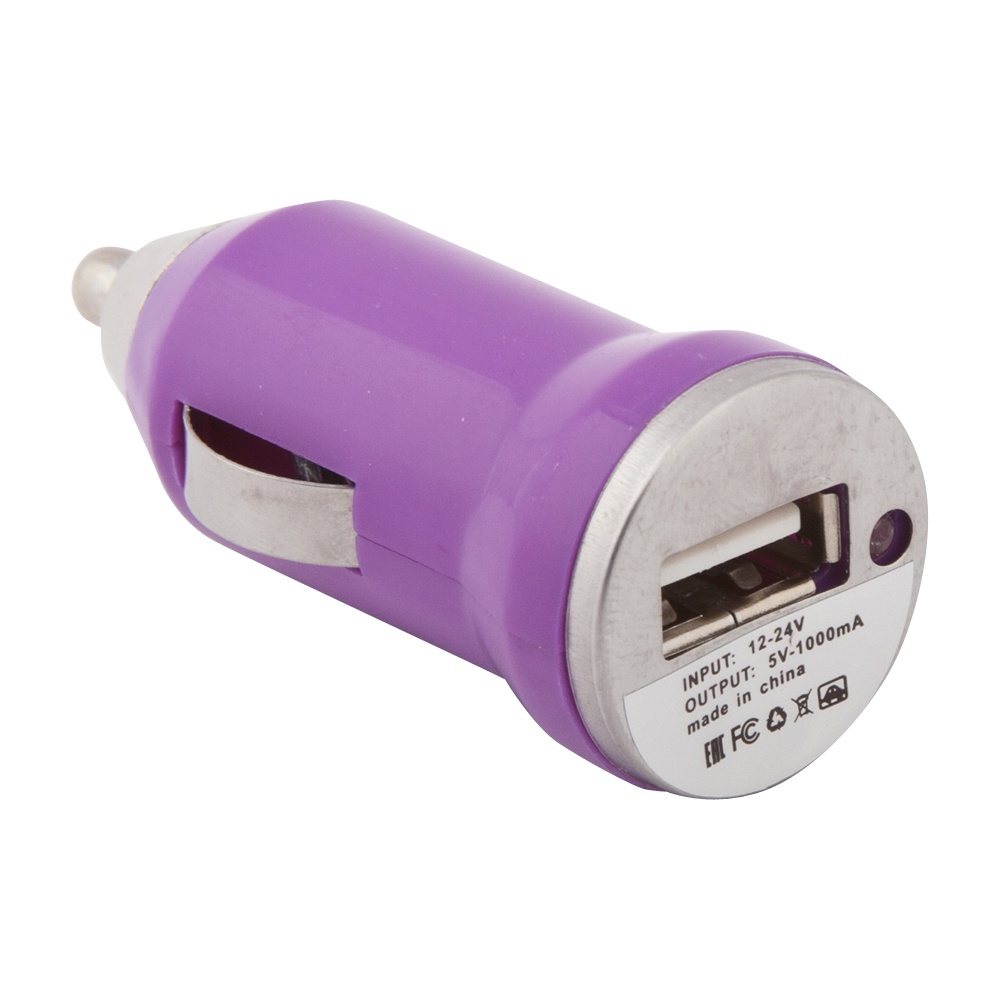 фото Автомобильное зарядное устройство LP, SM000128, с USB выходом 1А, Lilac Liberty project
