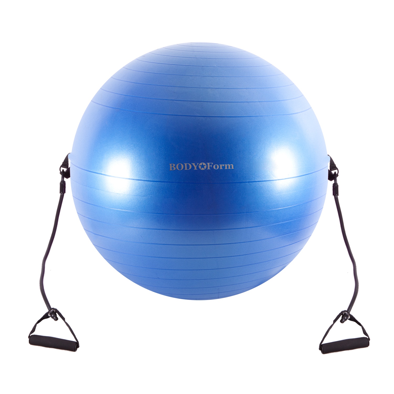 Мяч для фитнеса BodyForm Мяч гимнастический с эспандером BF-GBE01AB (34