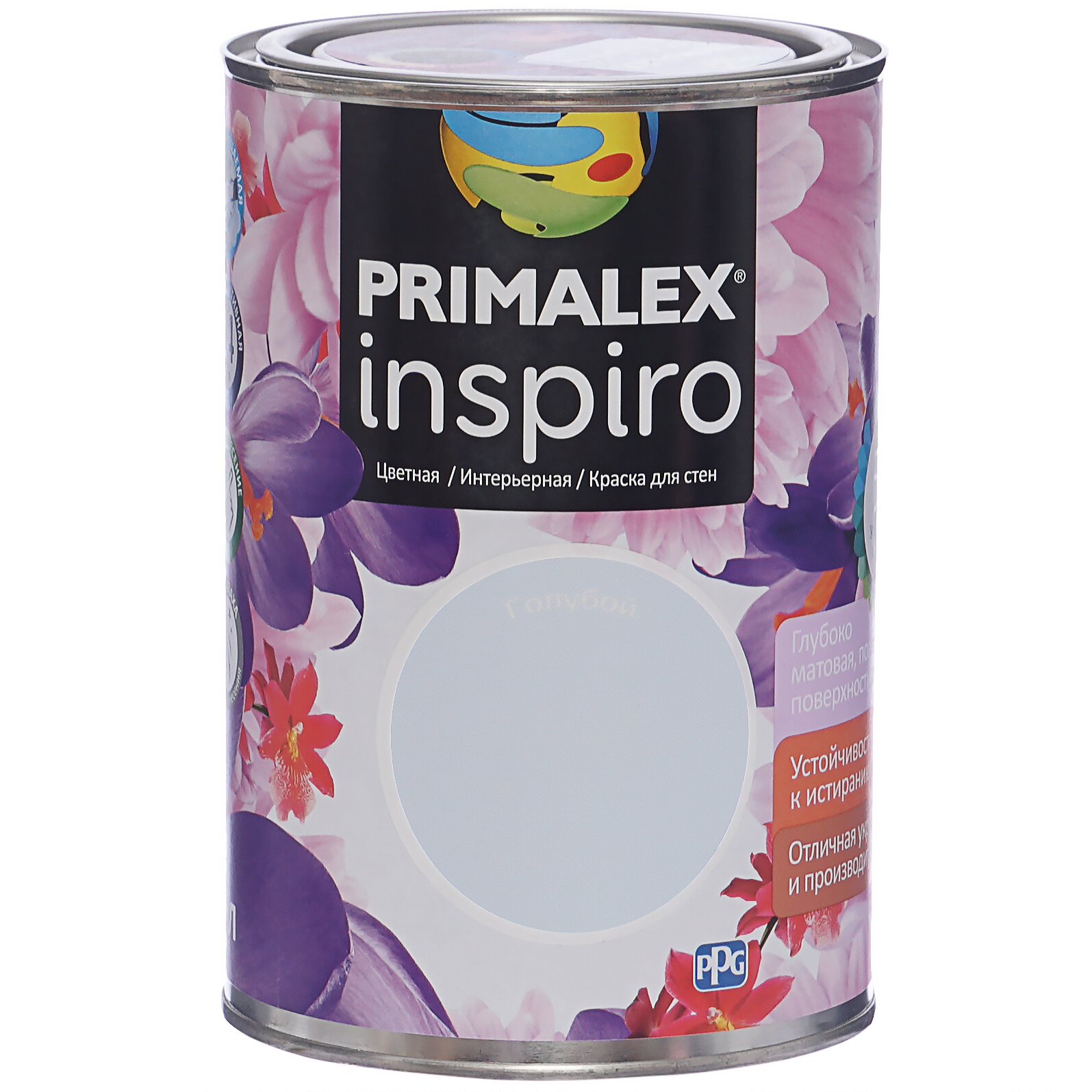 фото Краска PPG Primalex Inspiro Голубой 1л, 420136