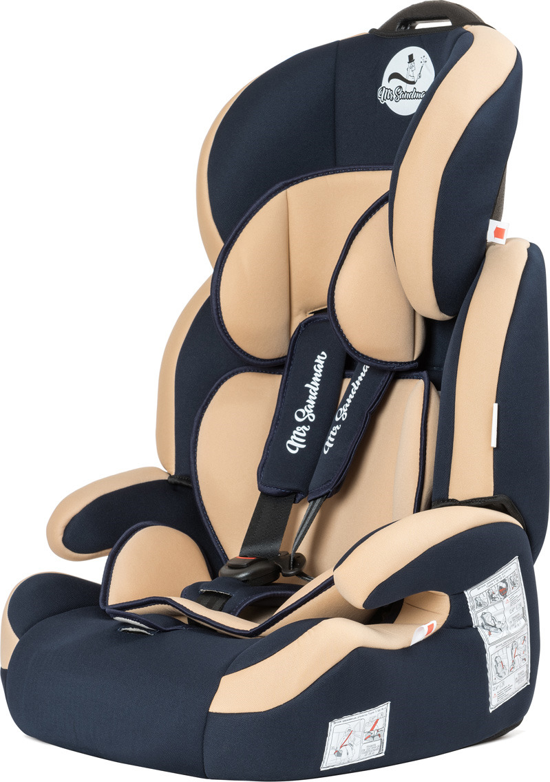 фото Автокресло Mr Sandman Voyager Isofix, KRES1030, от 9 до 36 кг, темно-синий, бежевый