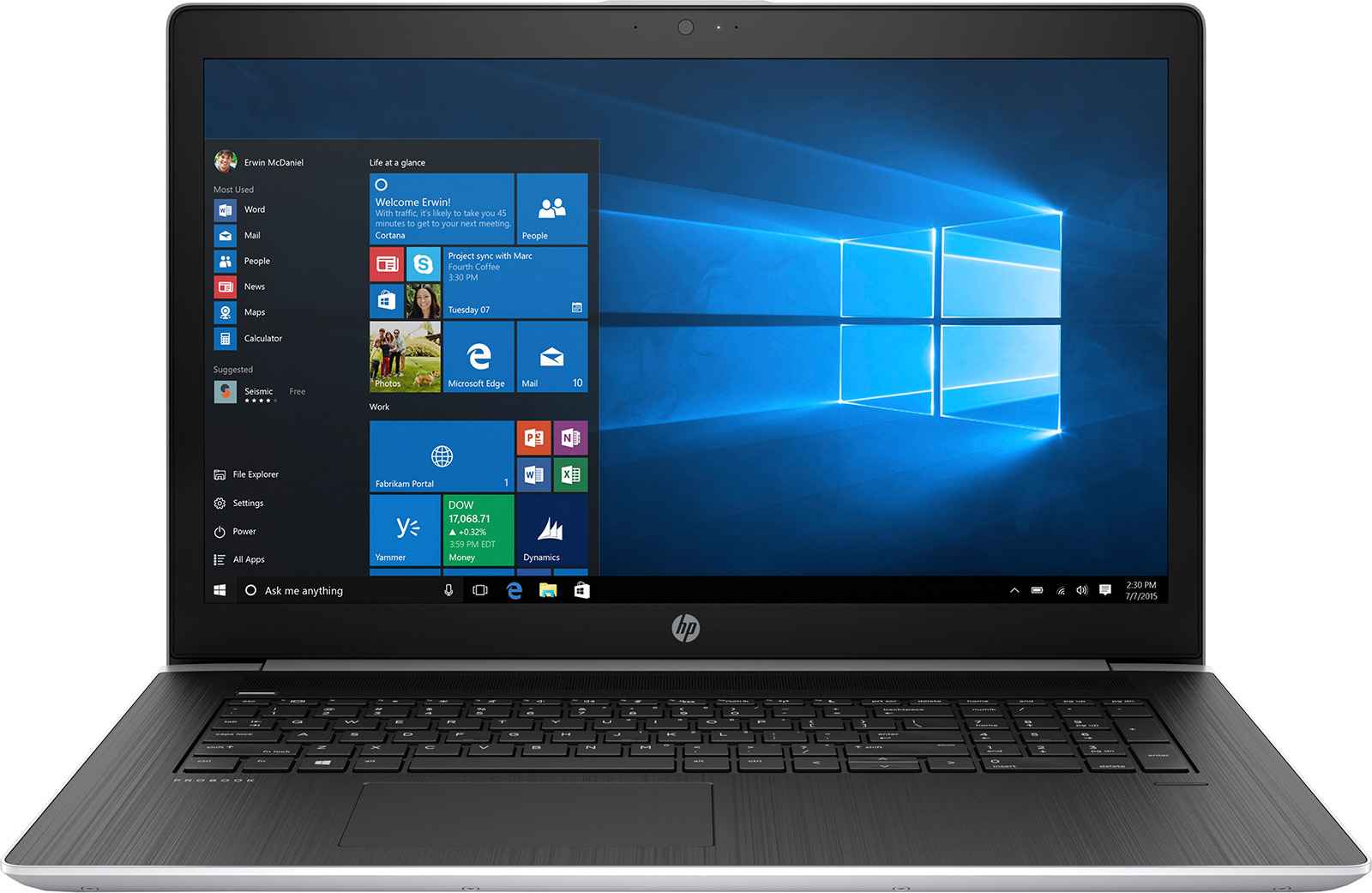 фото Ноутбук HP Probook 470 G5, 2VP39EA, 17.3", серебристый