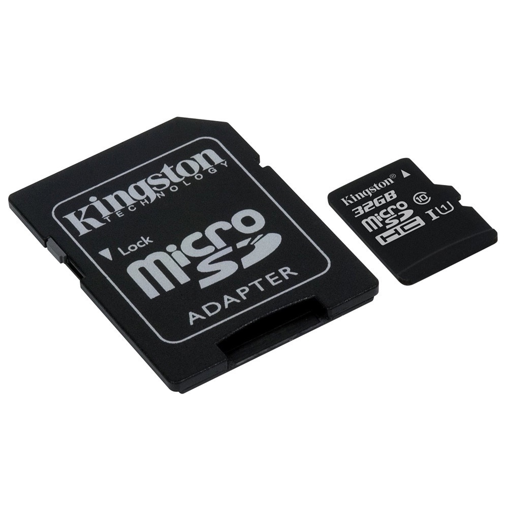 фото Карта памяти Kingston MicroSD 32GB Class 10 Canvas Select UHS-I U1 (80 Mb/s) + SD адаптер, черный