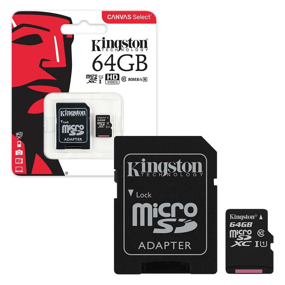 фото Карта памяти Kingston MicroSD 32GB Class 10 Canvas Select UHS-I U1 (80 Mb/s) + SD адаптер