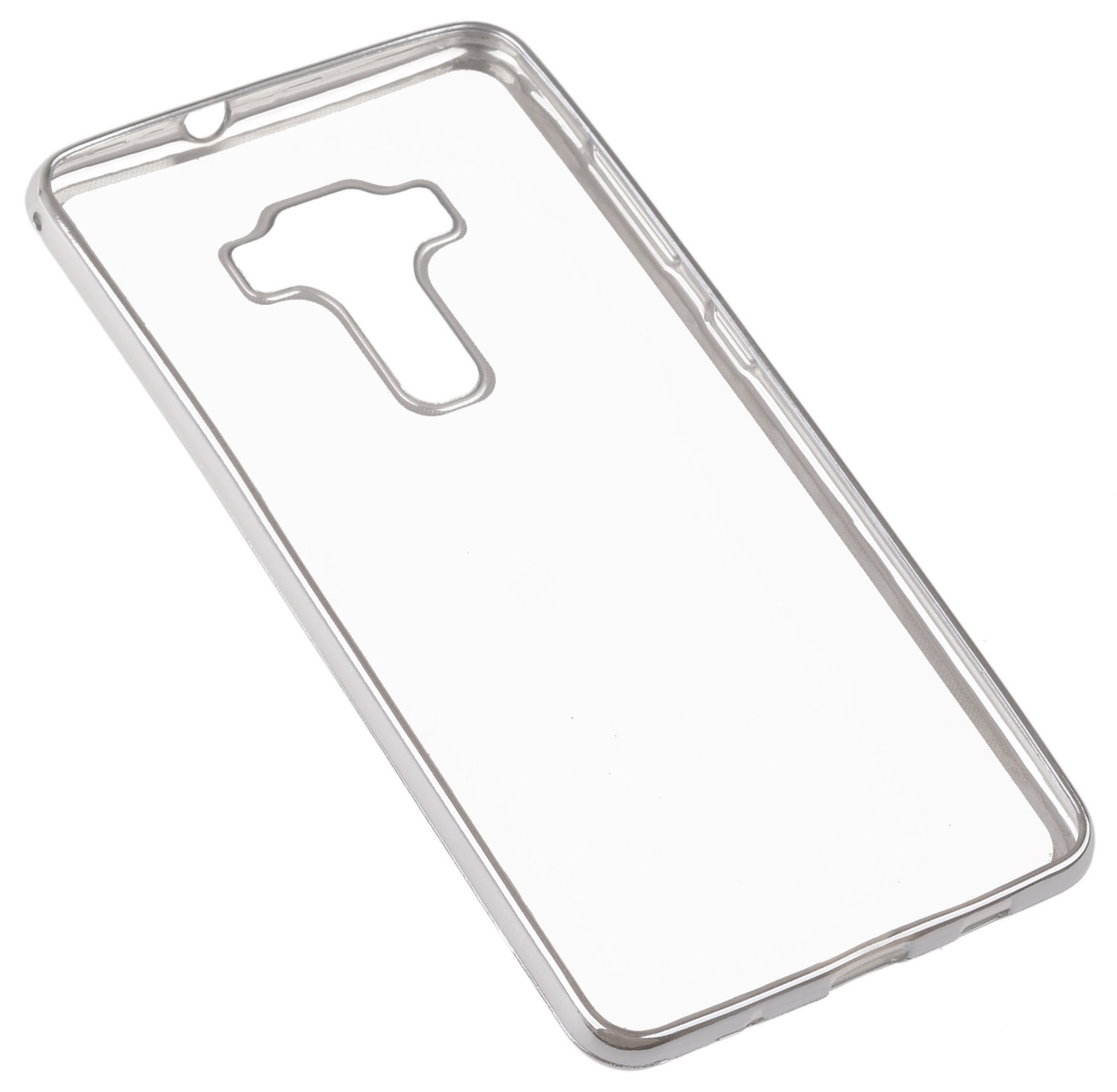 фото Накладка Skinbox Silicone chrome border для Asus ZS570KL, 2000000105567, серебристый