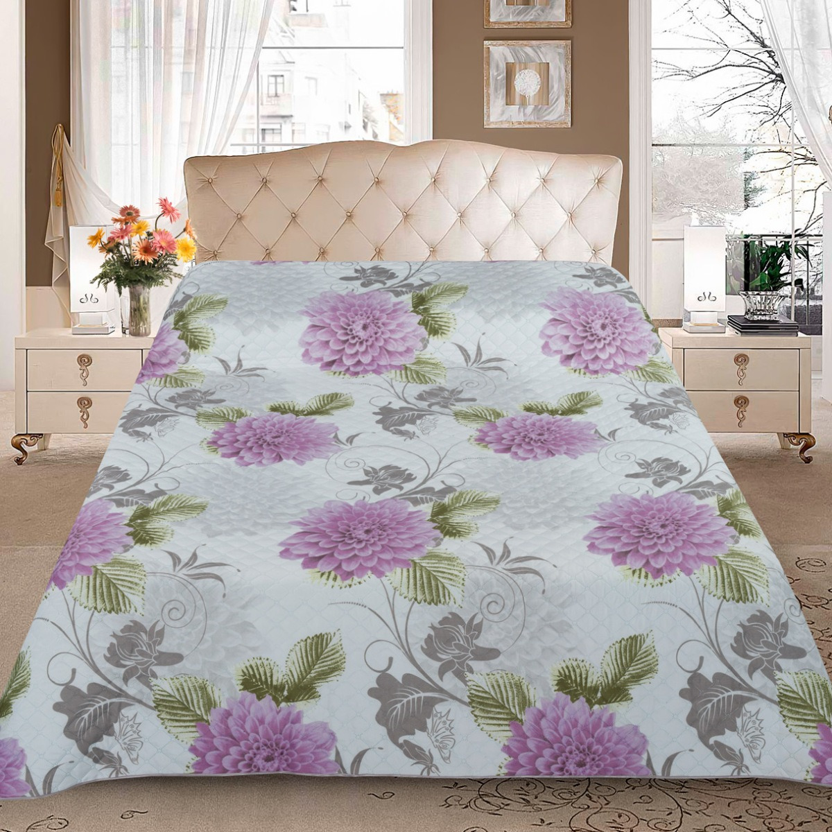 фото Покрывало Letto, pp52, серый, 240 х 210 см Letto home textile