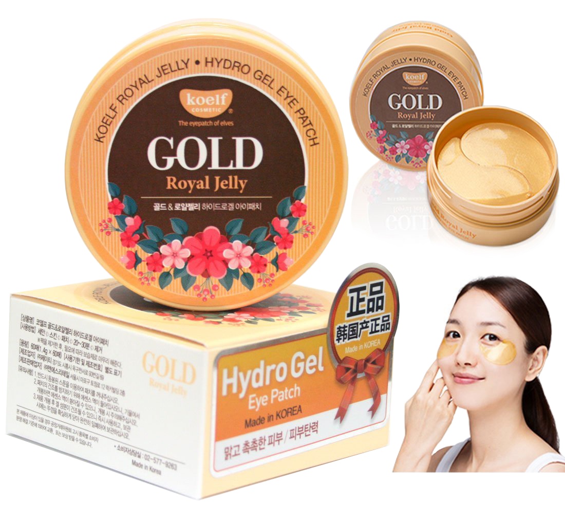 фото Petitfee. Гидрогелевые патчи с золотом и маточным молочком Koelf Gold & Royal Jelly Eye Patch