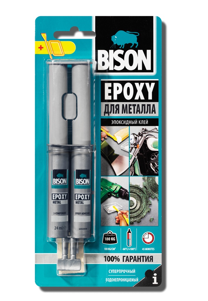 фото Клей BISON Эпоксидный EPOXY METAL CRD 24ML, 6307222