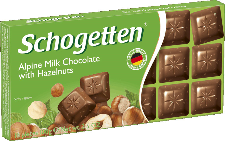 Schogetten Milk Chokolate with Hazelnuts Альпийский молочный шоколад с фундуком, 100 г schogetten milk chokolate with hazelnuts альпийский молочный шоколад с фундуком 100 г