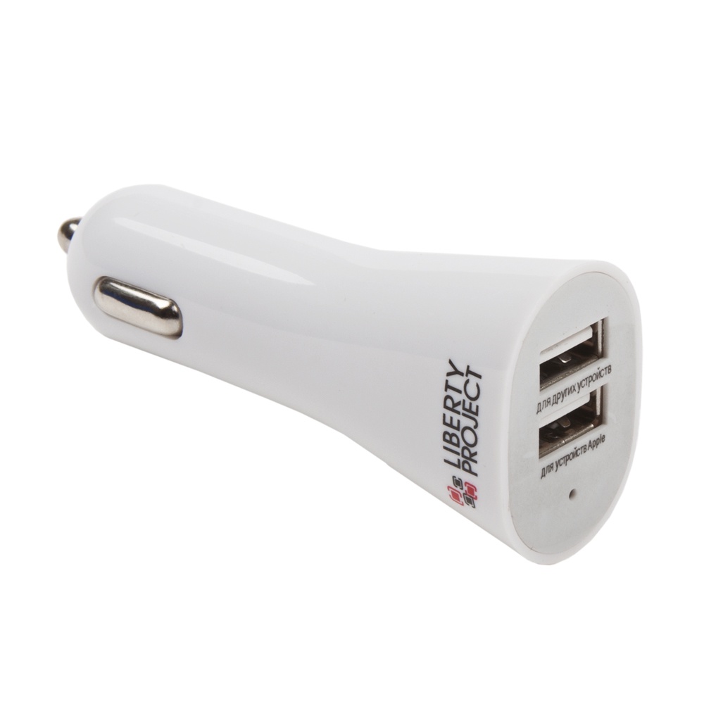 фото Автомобильное зарядное устройство Liberty Project 2 USB 2,1 А, 0L-00027132, White