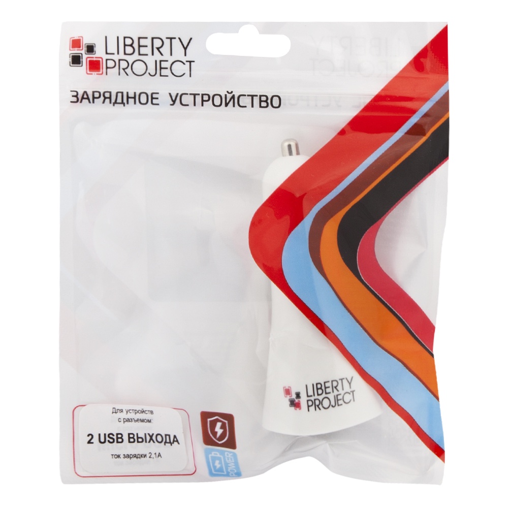 фото Автомобильное зарядное устройство Liberty Project 2 USB 2,1 А, 0L-00027132, White