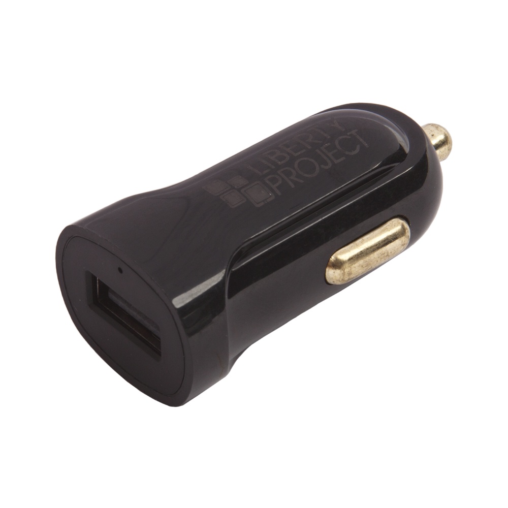 фото Автомобильное зарядное устройство Liberty Project USB + кабель USB Type-C 2.1A, 0L-00032728, Black