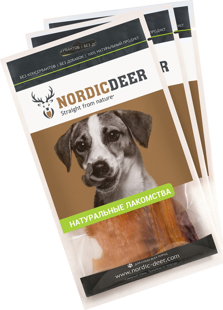 фото Лакомство для собак "Nordic Deer", Сухожилия говяжьи 40гр (3шт)