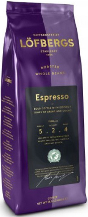Характеристики Кофе в зернах Lofbergs Espresso, 400 г, подробное ...