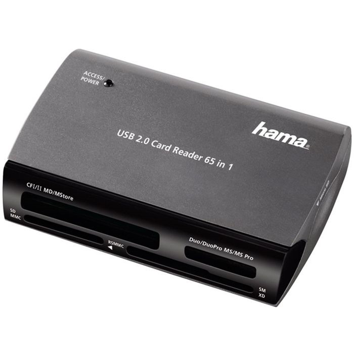 фото Устройство чтения карт памяти Hama H-49009 USB2.0, 00049009, серебристый