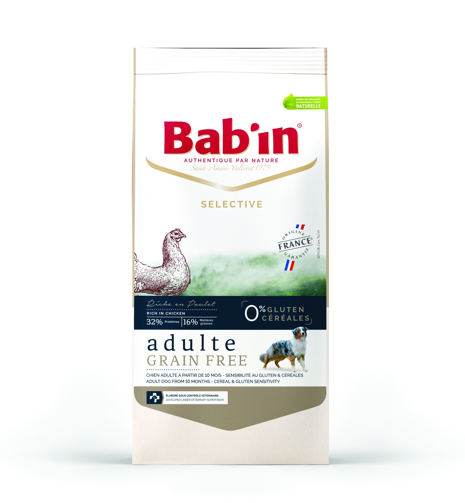 фото Сухой корм Bab'in Selective Adulte Grain Free Poulet для взрослых собак всех пород без глютена и злаков, 3 кг