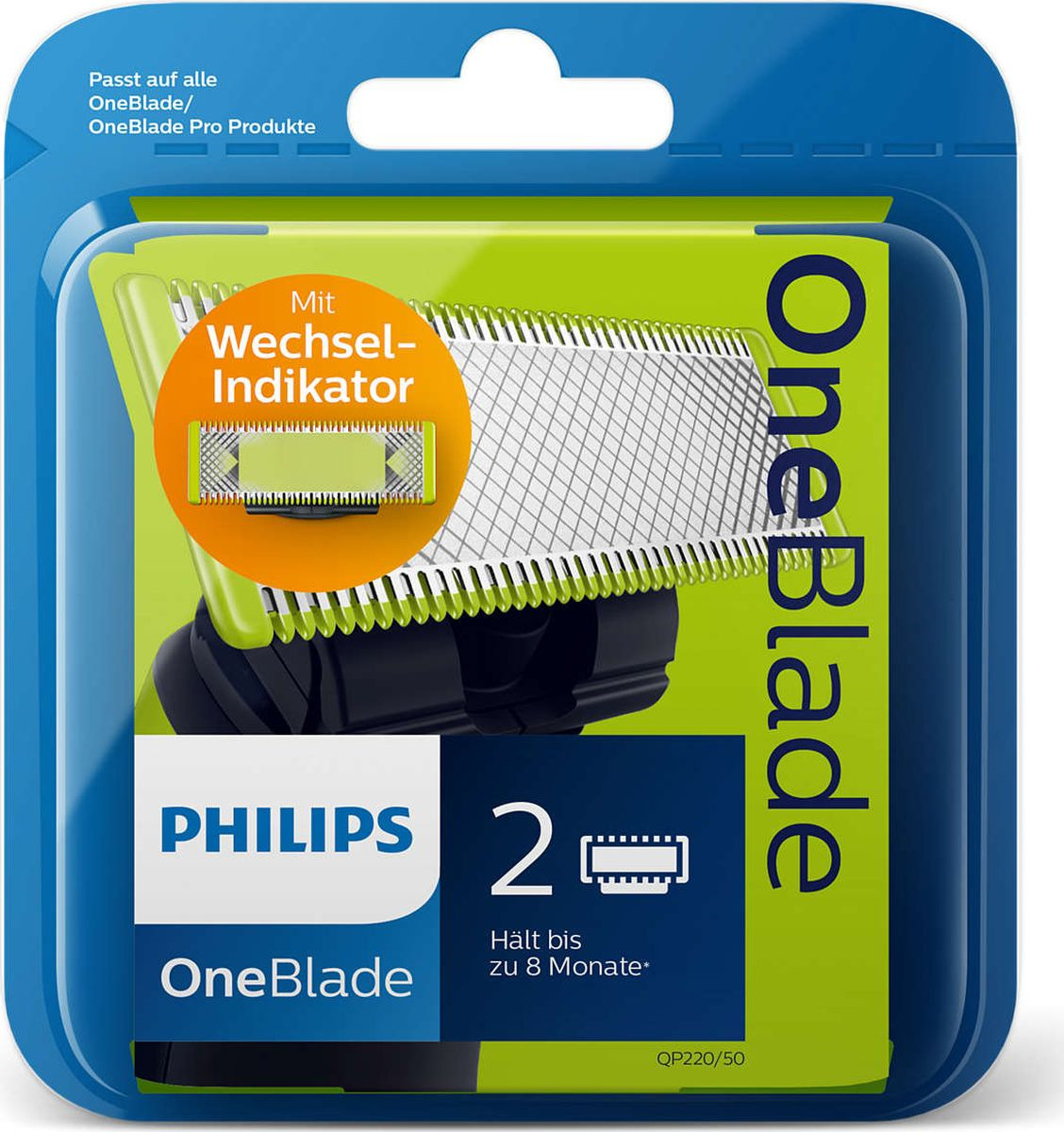 фото Сменные лезвия Philips QP220/50 для OneBlade и OneBlade Pro, 2 шт