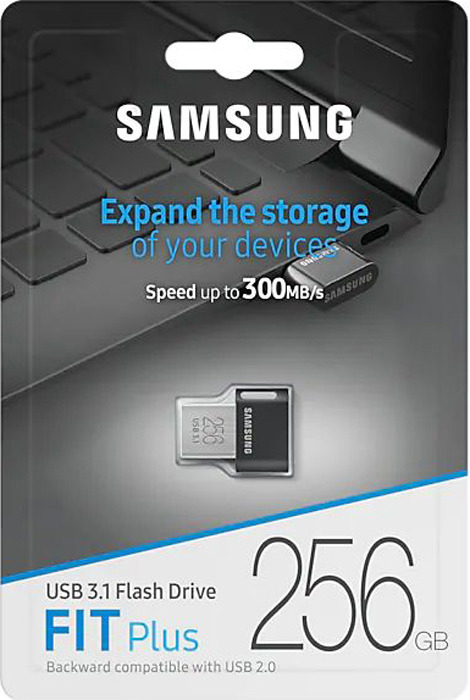 фото USB Флеш-накопитель Samsung Fit Plus MUF-256AB/APC 256GB, серебристый