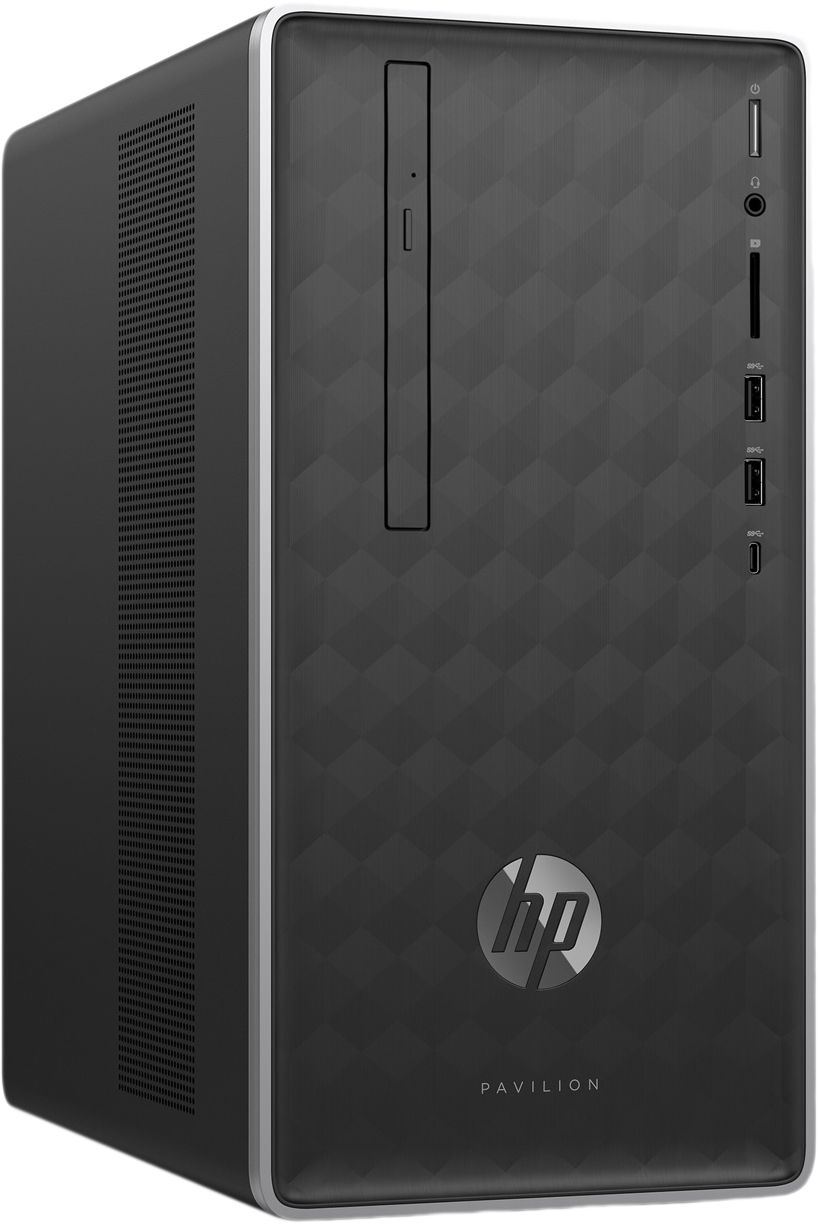 фото Системный блок HP Pavilion 590-p0002ur (4GL04EA), серебристый, черный