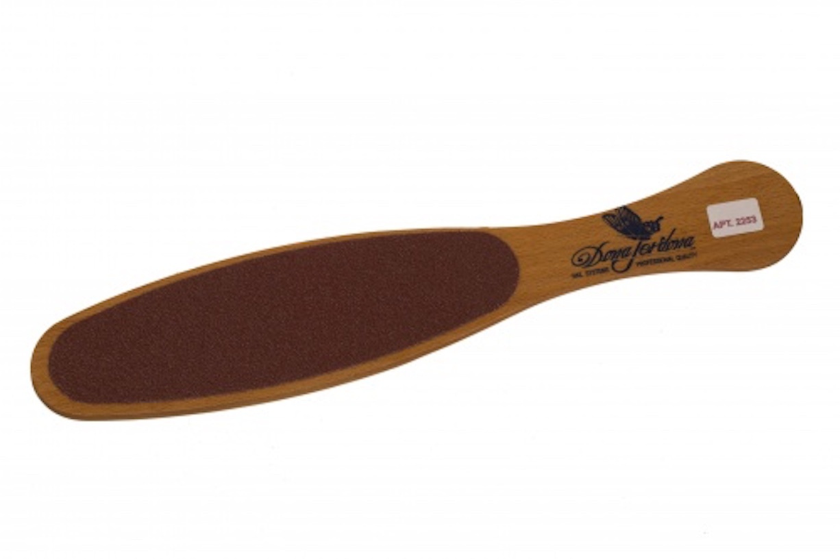 фото Терка для ног деревянная Dona Jerdona 60/100 Грит, 729-Д2253, коричневый