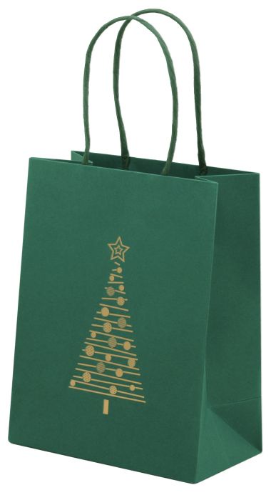 фото Пакет подарочный Феникс+ "Украшенная елка", 45559/12, зеленый, 18 х 10 х 23 см