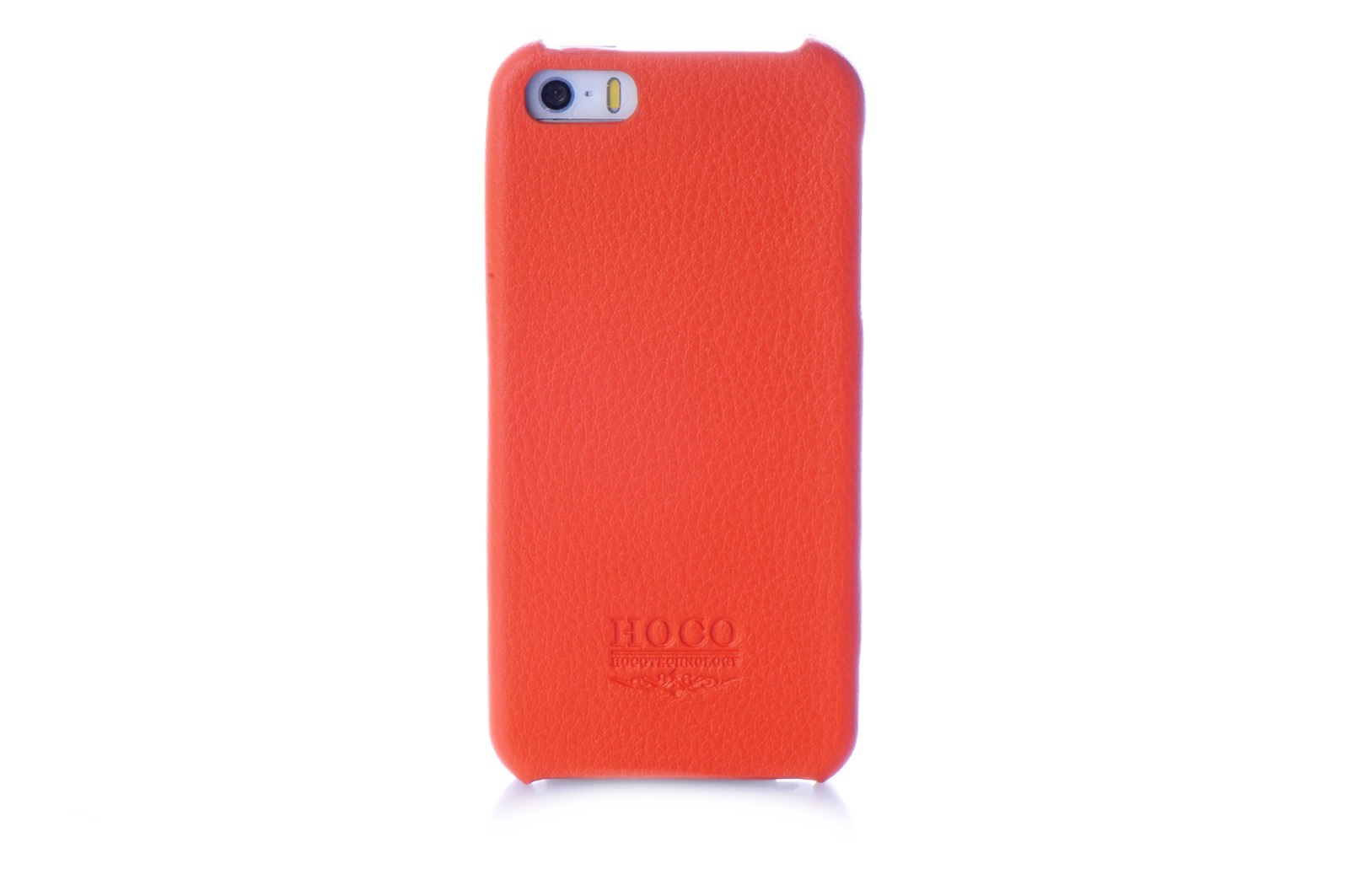 Чехол накладка iPhone 5/5S/SE Hoco кожа оранжевый
