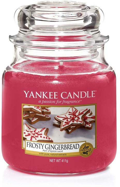 фото Свеча ароматизированная Yankee Candle "Имбирный пряник с глазурью", в стеклянной банке, 1595556E, 411 г