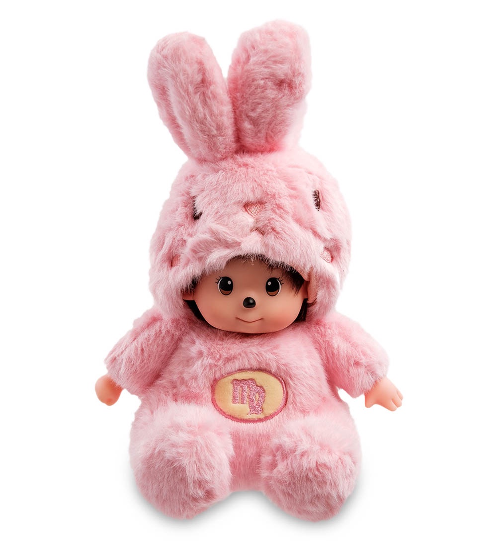 фото Мягкая игрушка Lovely Joy "Малыш в костюме Зайчика. Знак Зодиака - Дева'', 25441, розовый