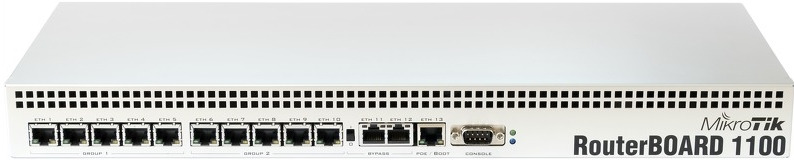 фото Маршрутизатор MikroTik RB1100DX4 10/100/1000BASE-TX, 1079997, серый