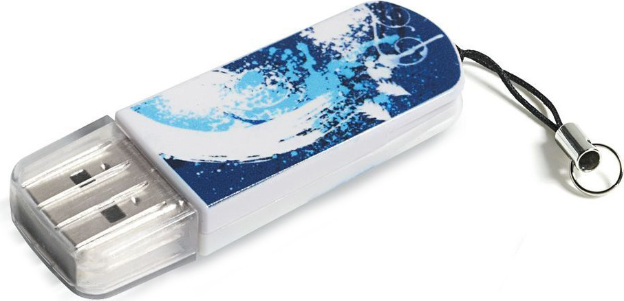 фото USB-накопитель Verbatim Store 'n' Go Mini Graffiti 8GB, 98162, blue