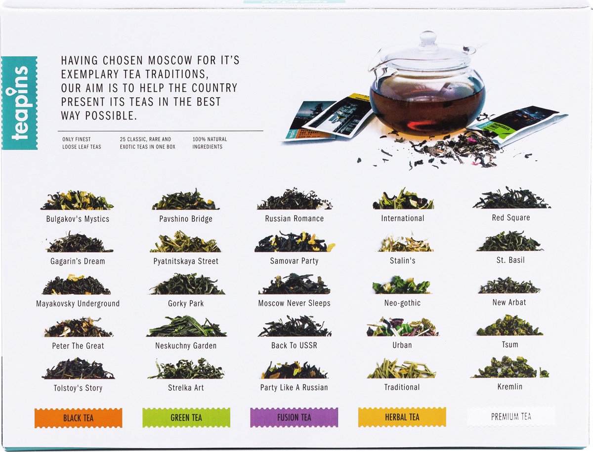 фото Чай листовой Sense Asia Moscow Teapins "Подарочная коллекция" 25 видов чая, 125 г