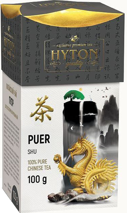 Чай черный листовой Hyton Пуэр китайский, 100 г чай пуэр mangfei 250 pu erh cha