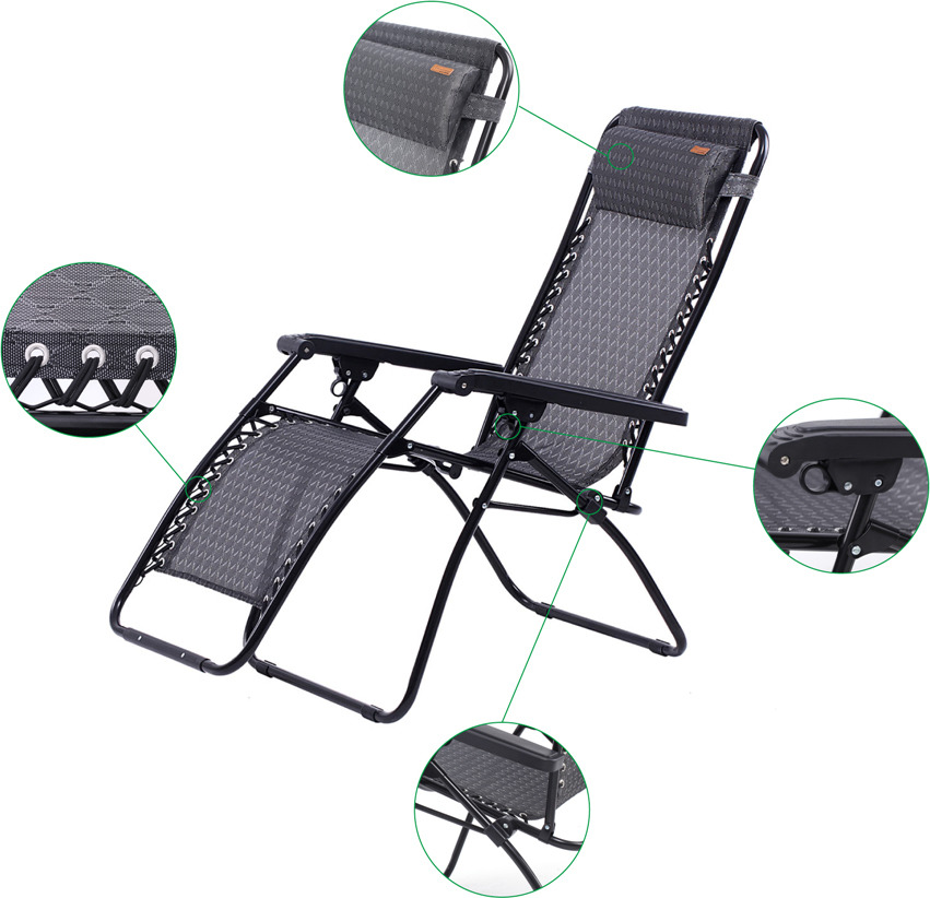 фото Кресло раскладное KingCamp DeckChair Cool Style, KC3902, серый, 165 х 65 х 112 см