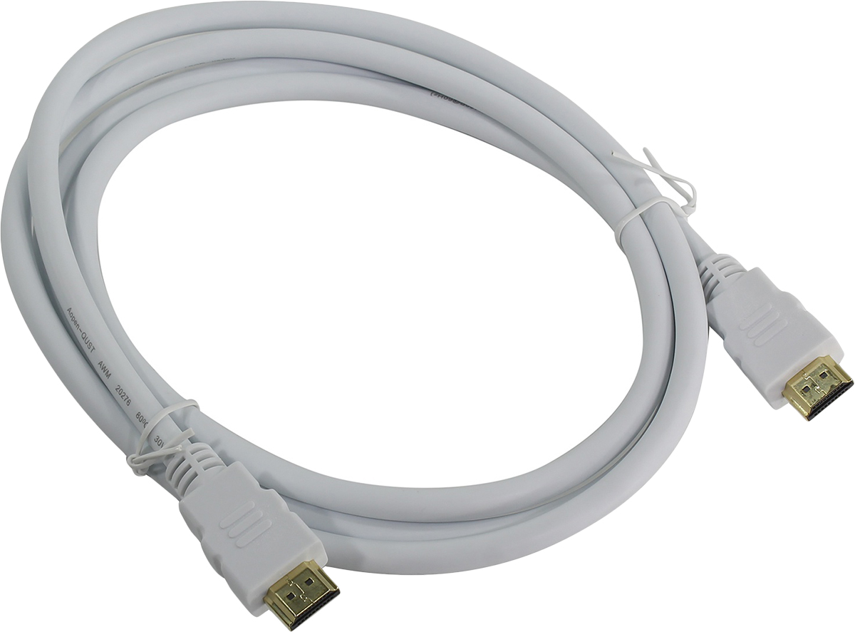 фото Кабель AOpen HDMI, ACG711W-1M, 1 м, белый