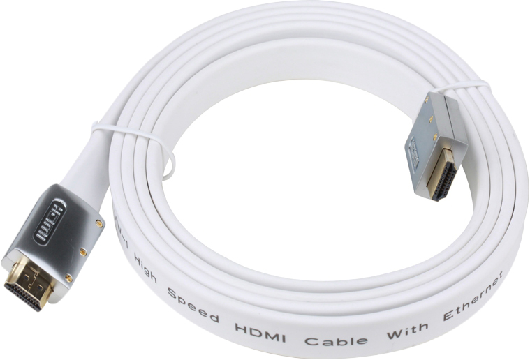 фото Кабель AOpen HDMI, ACG545A_W-1.8M, 1,8 м, серебряно-белый