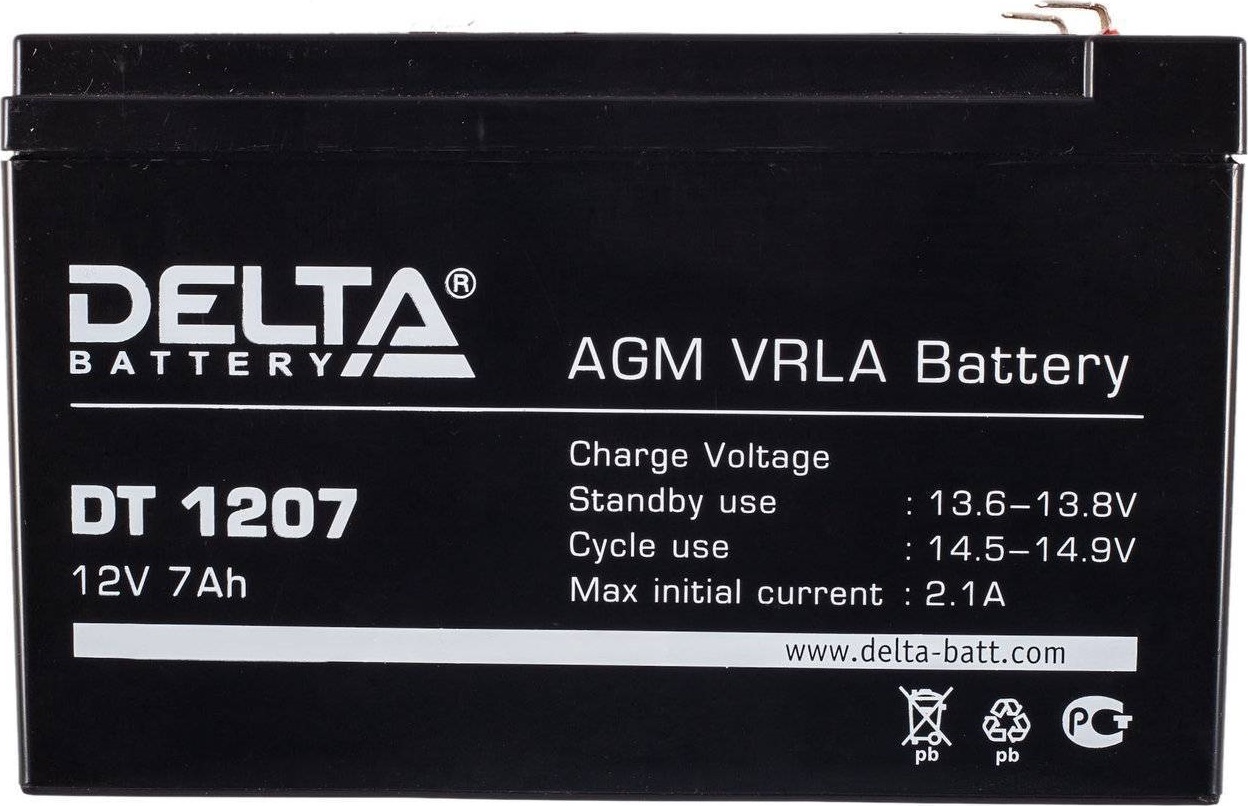 Характеристики Аккумулятор Delta DT 1207 12V7Ah, подробное описание ...