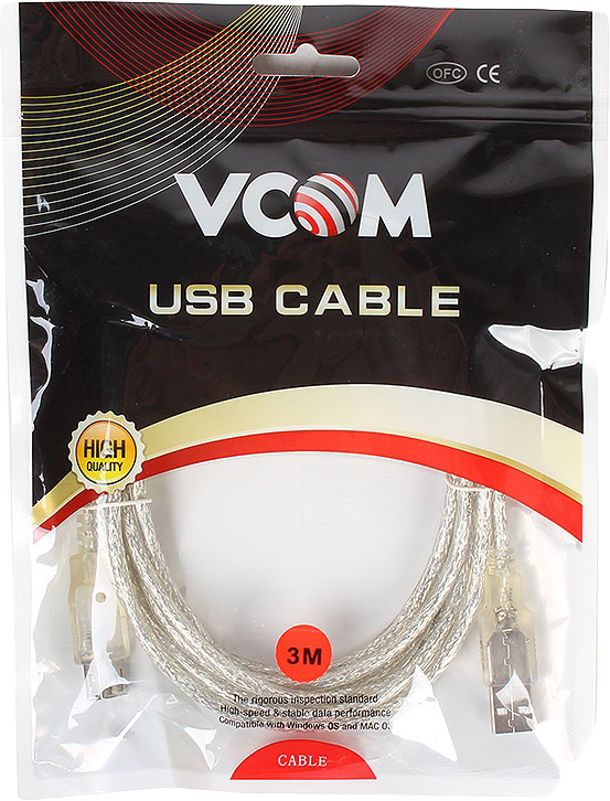 фото Кабель удлинительный VCOM USB2.0 AM/AF, VUS6936-3MTP, 3 м