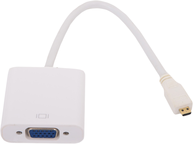 фото Кабель-переходник VCOM Micro HDMI M - VGA F, CG593, 0,15 м