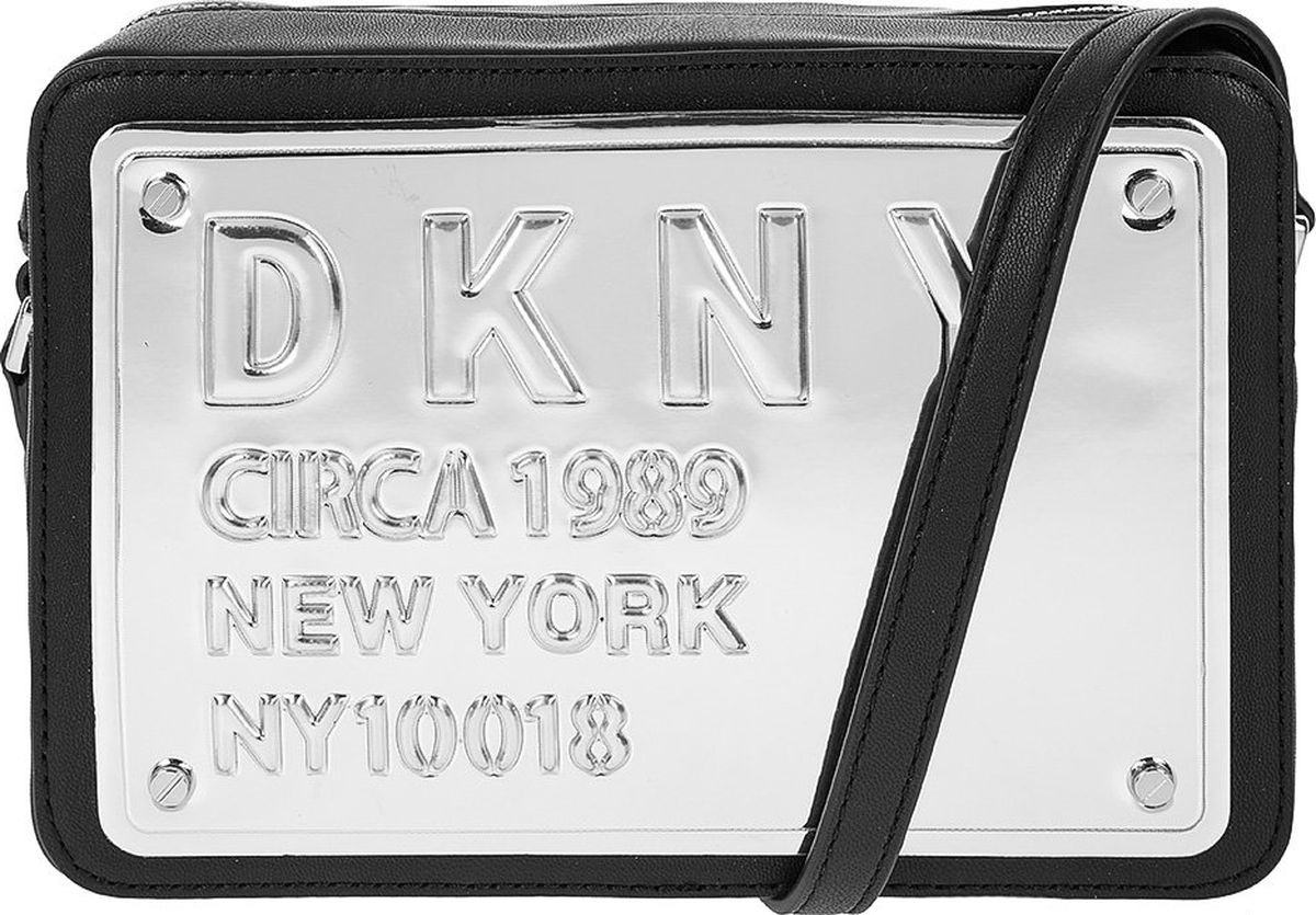 Сумка женская DKNY, R83EY633/BSV, черный, серебристый