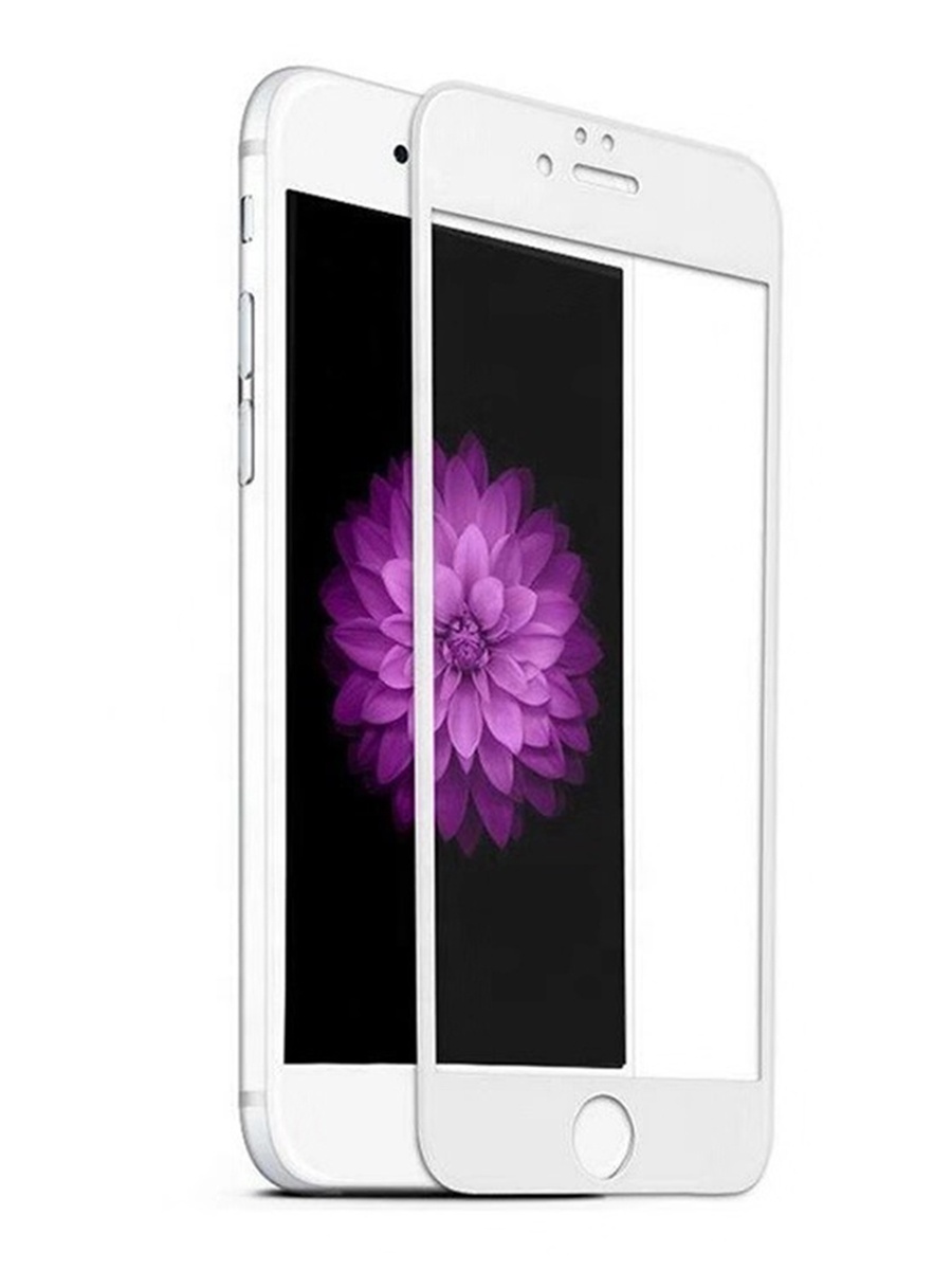 фото Защитное стекло для iPhone 7 Plus/8 Plus на полный экран 5D Full Screen. Белое Yoho